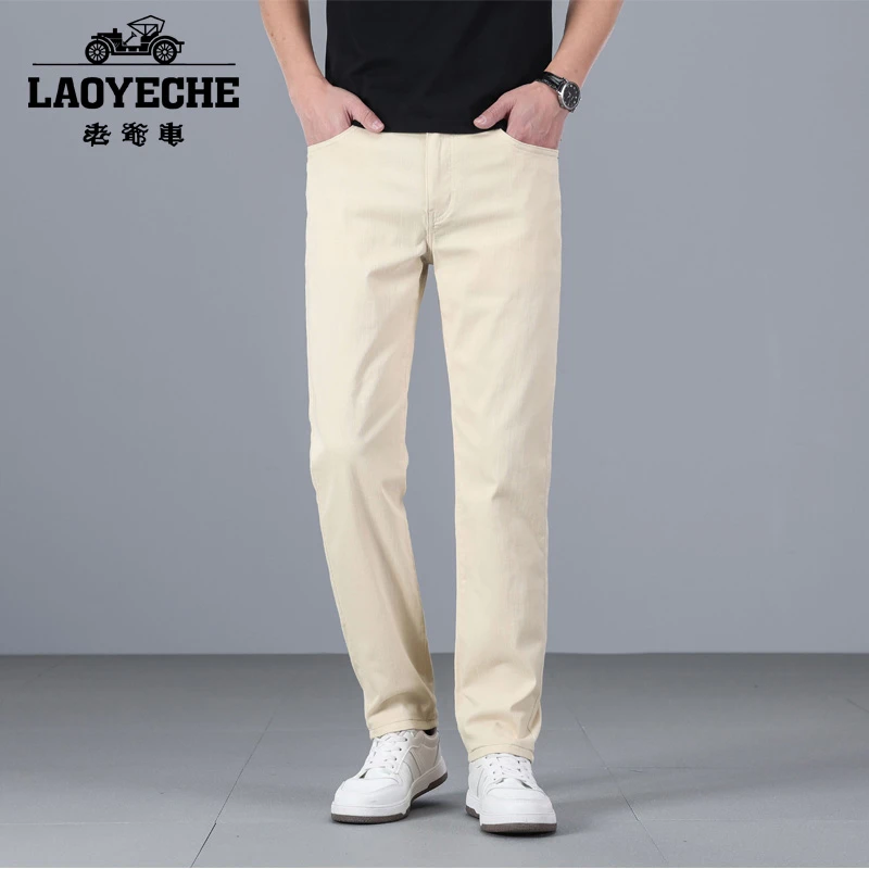 老爷车【小直筒】2025春夏新款男士高端轻奢高腰深裆牛仔裤