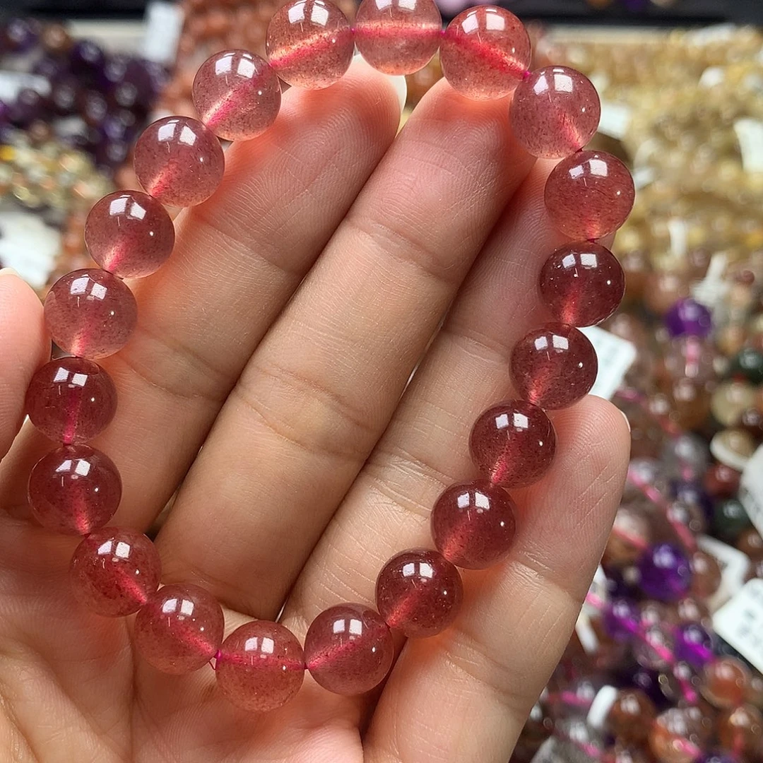 手链水晶未镶嵌草莓晶9+mm