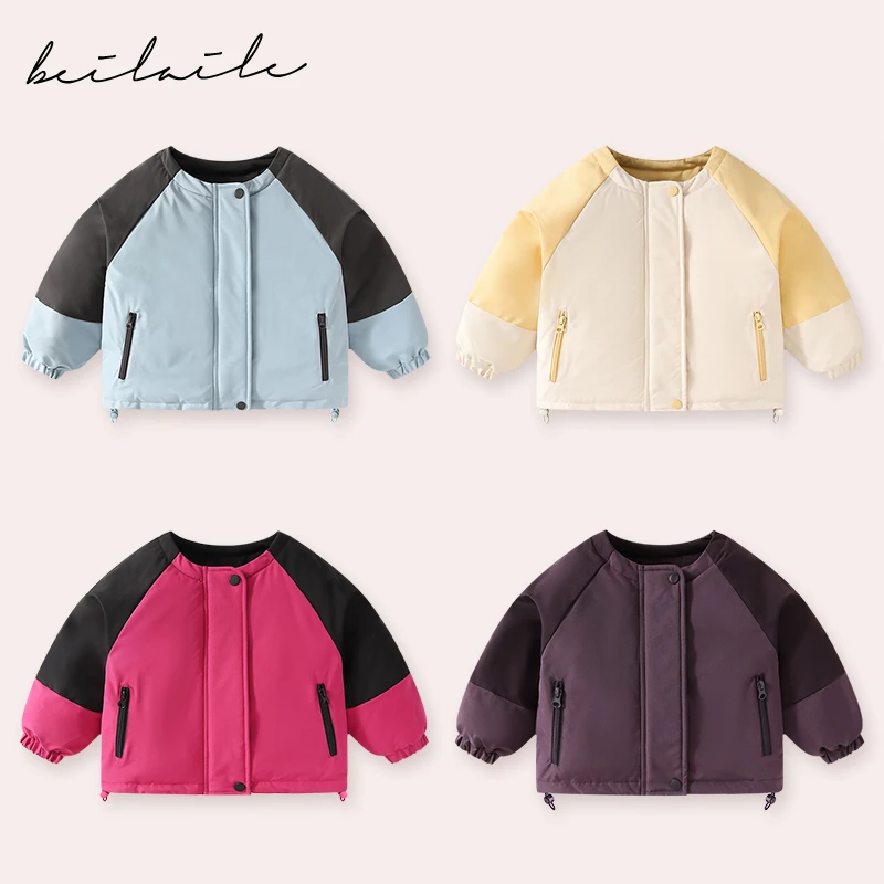 【三防黑金冲锋衣羽绒外套 】婴儿童外套宝宝加厚冲锋衣羽绒服K29