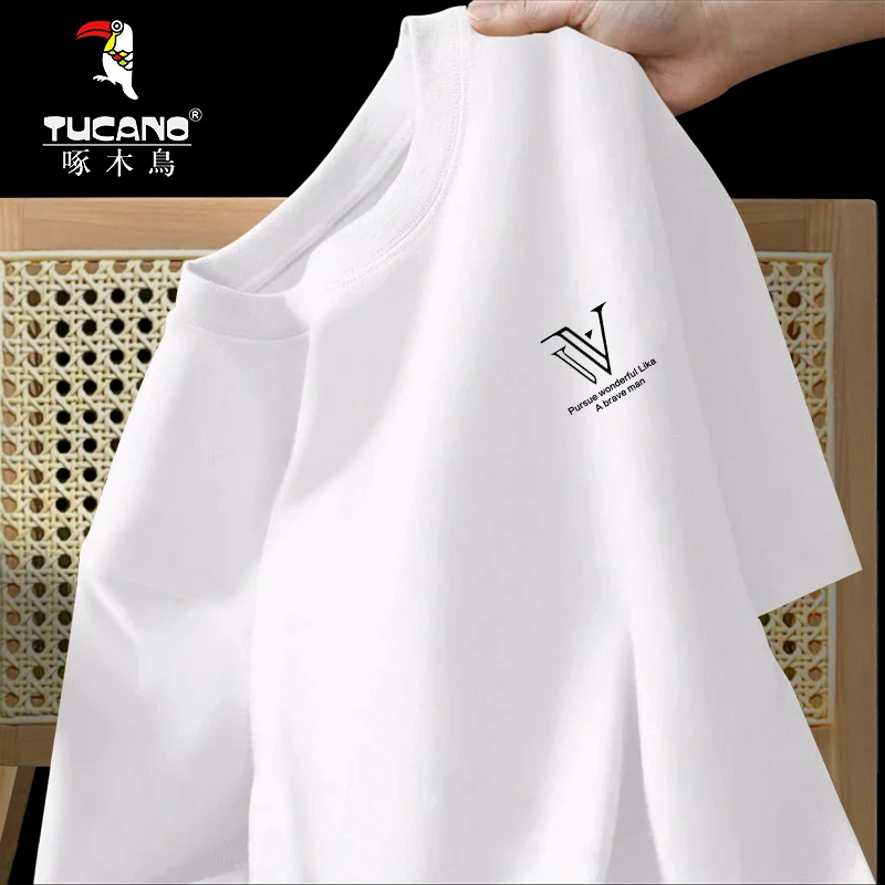 啄木鸟夏季男士背心运动潮流薄款纯棉圆领无袖t恤健身休闲男装潮