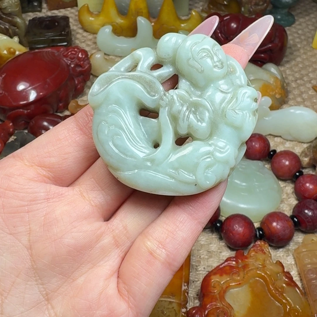 吊坠白玉菩提挂件