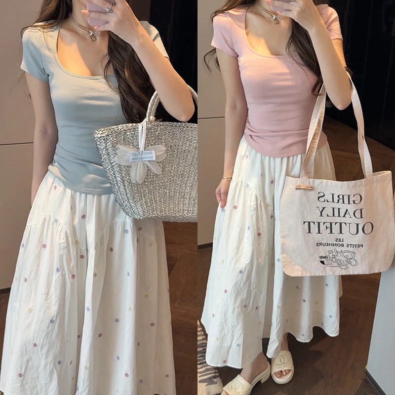 【mimius】P 甜辣软糯纯欲U领显瘦修身上衣 G03394