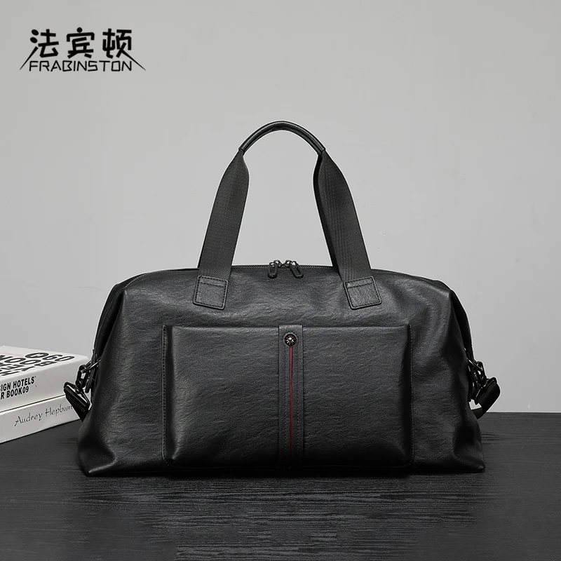 头层牛皮大容量单肩旅行包真皮手提行李包便携简约登机包出差包包