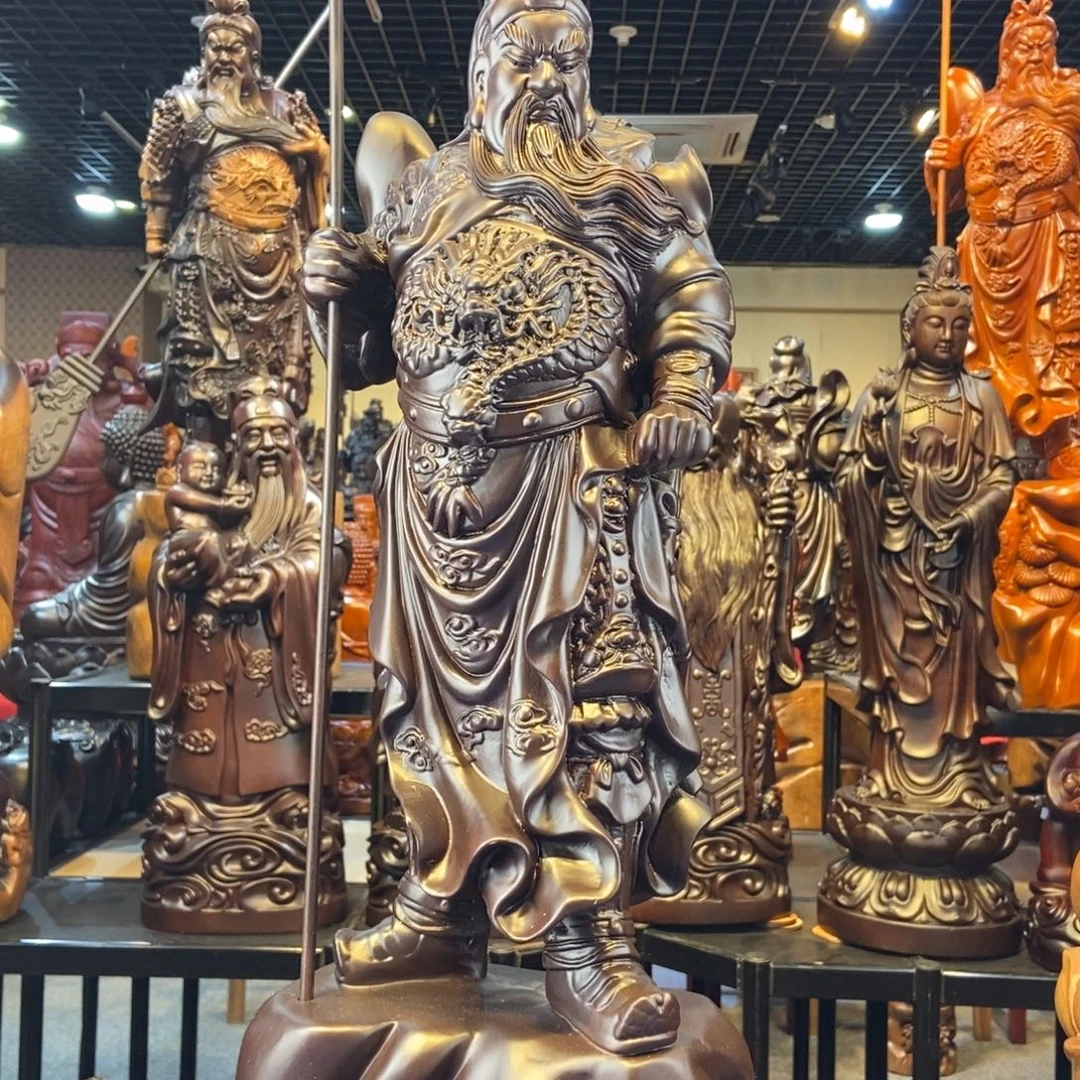 百***发风车木（黑檀木）黑檀木关公
