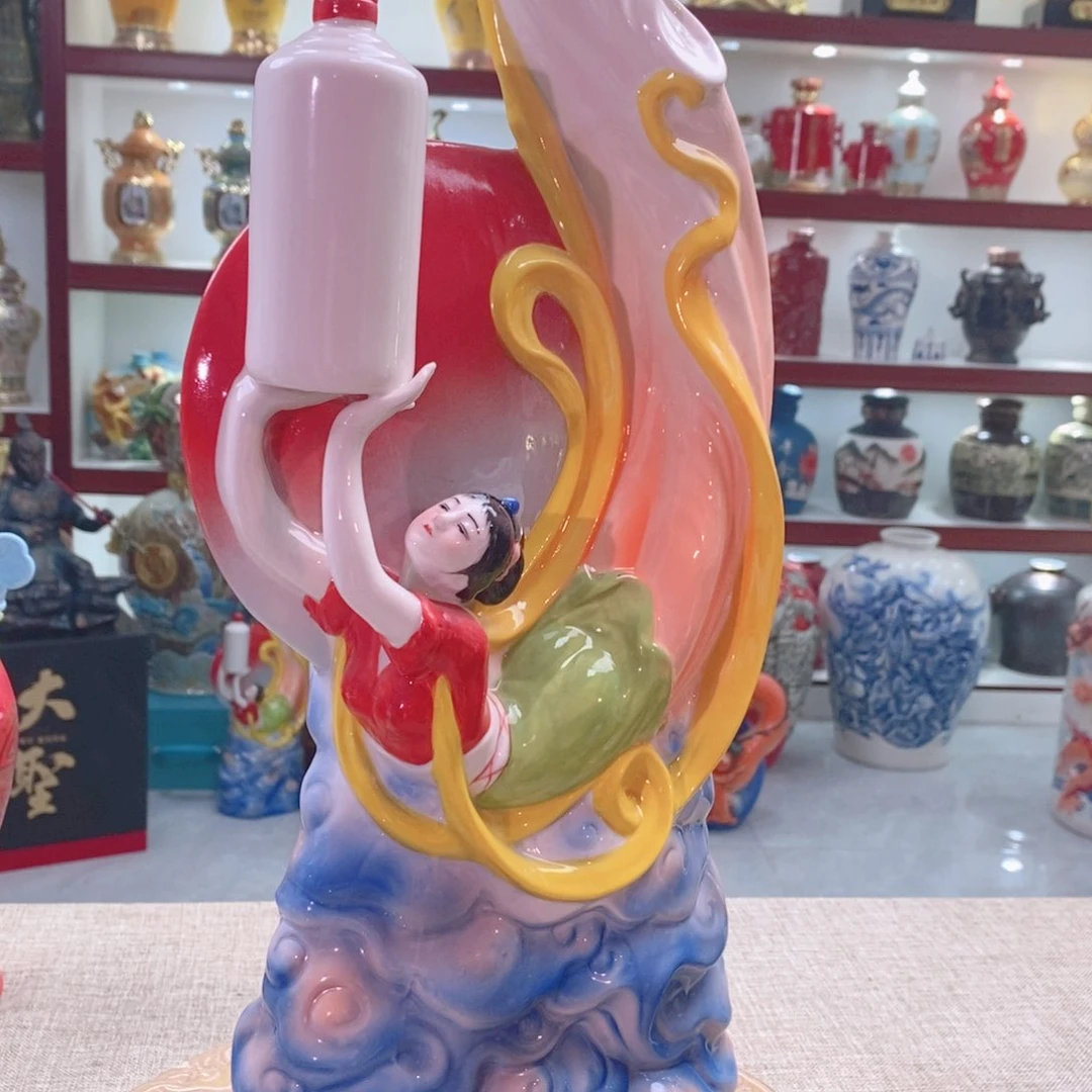 摆件景德镇垚晶陶瓷5斤飞天