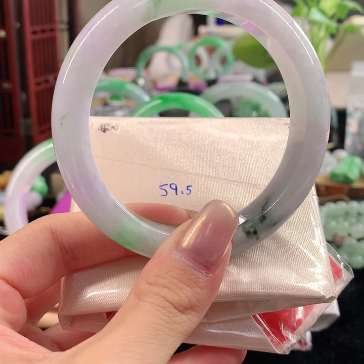 翡翠未镶嵌手镯59.5圈口