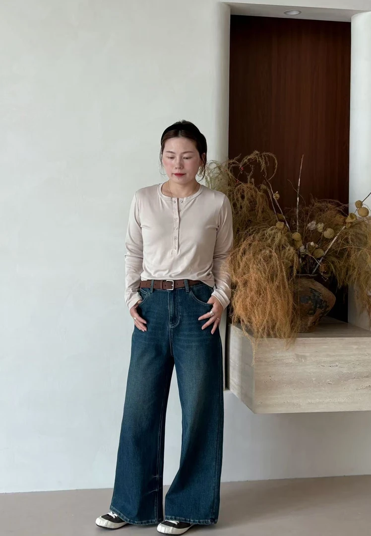 【闪电T】HANI秋季新款  正肩超显瘦！裸肤感超舒服休闲长袖T恤 T282