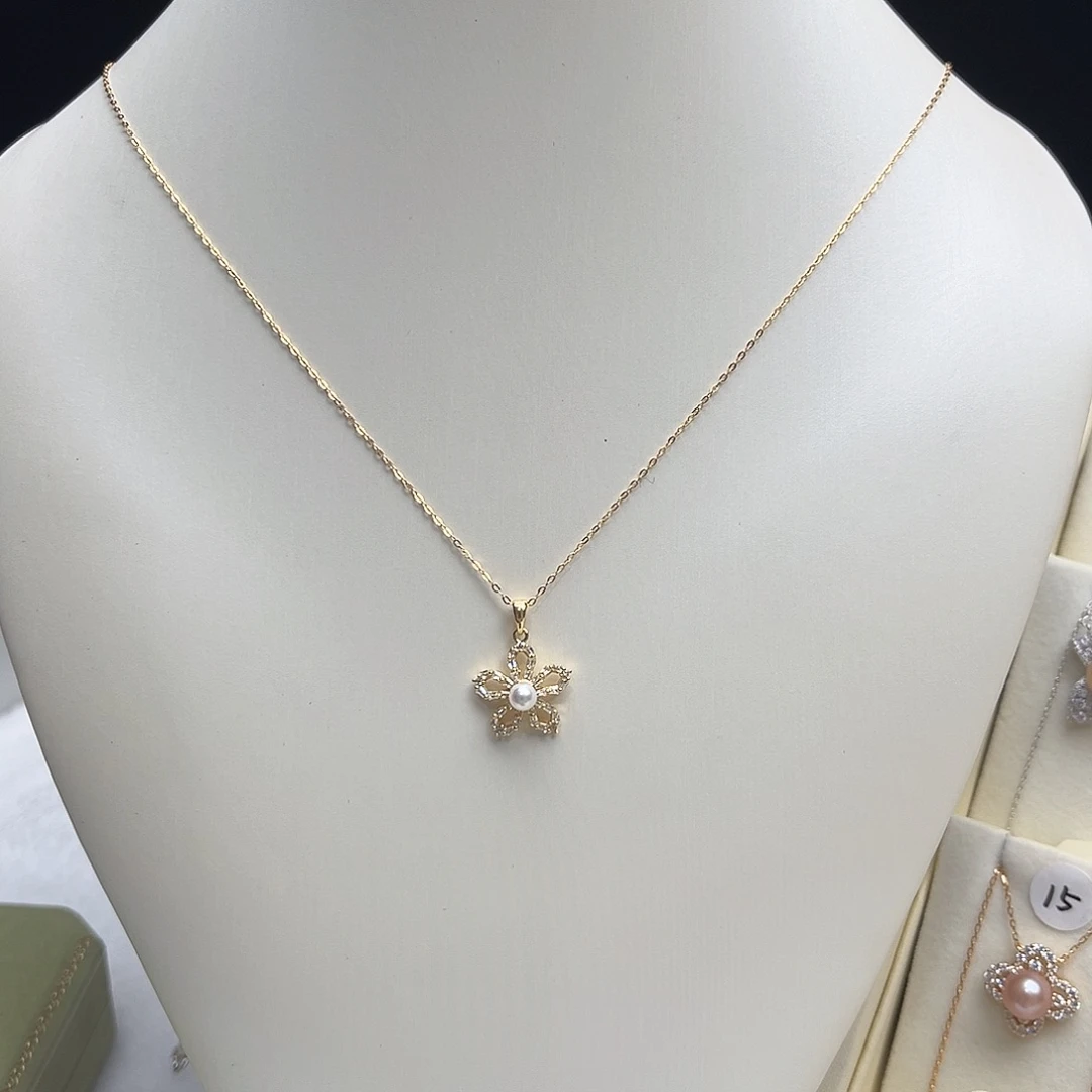 银S925镶嵌吊坠(赠链)淡水珍珠