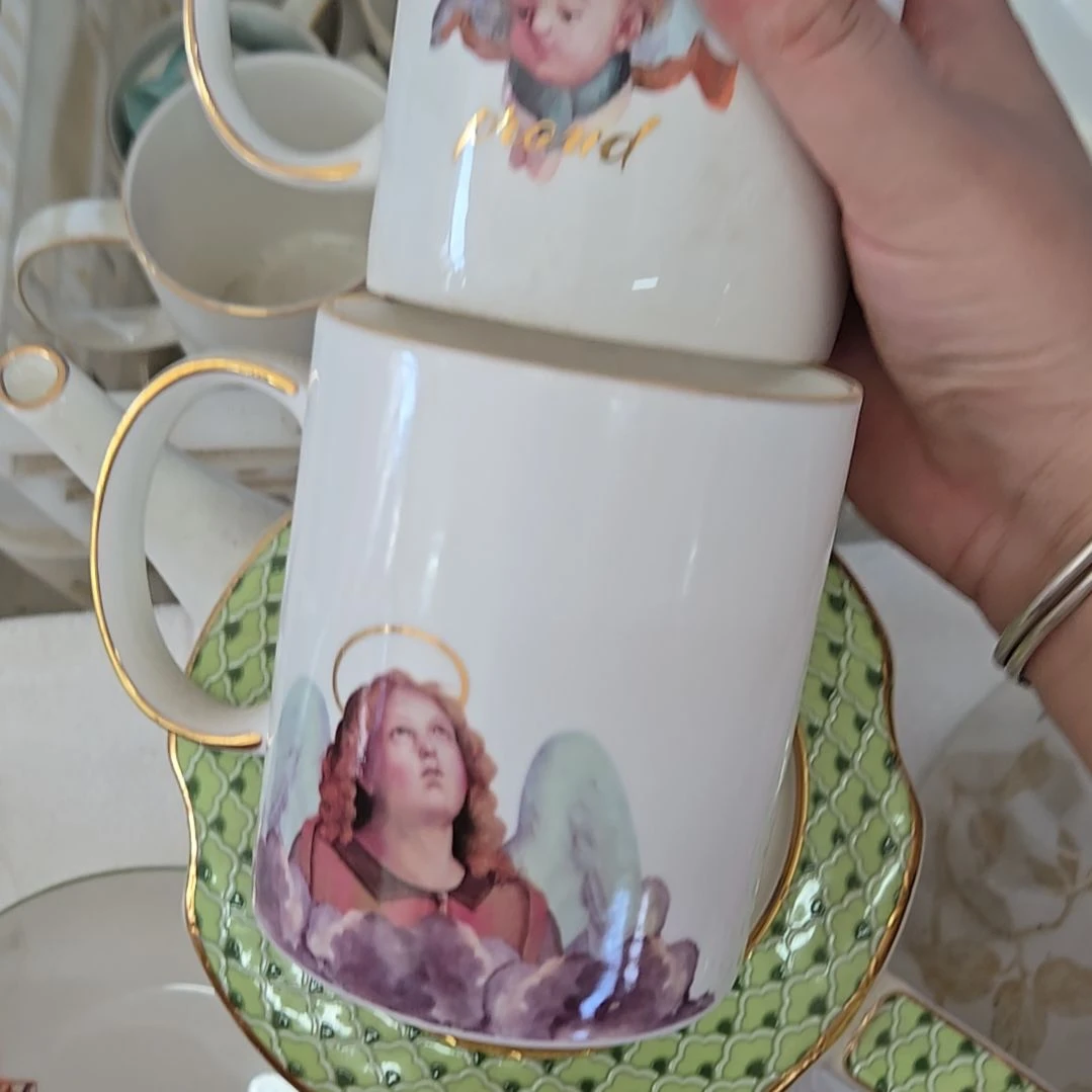 瓷片微瑕奥维马克杯2个6666666