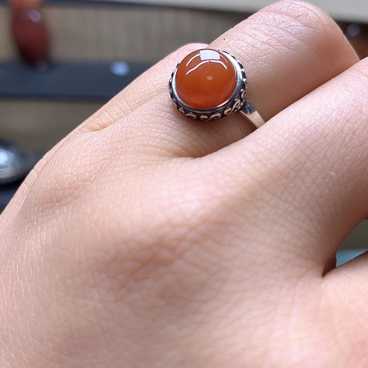 水晶水晶戒指银S925镶嵌