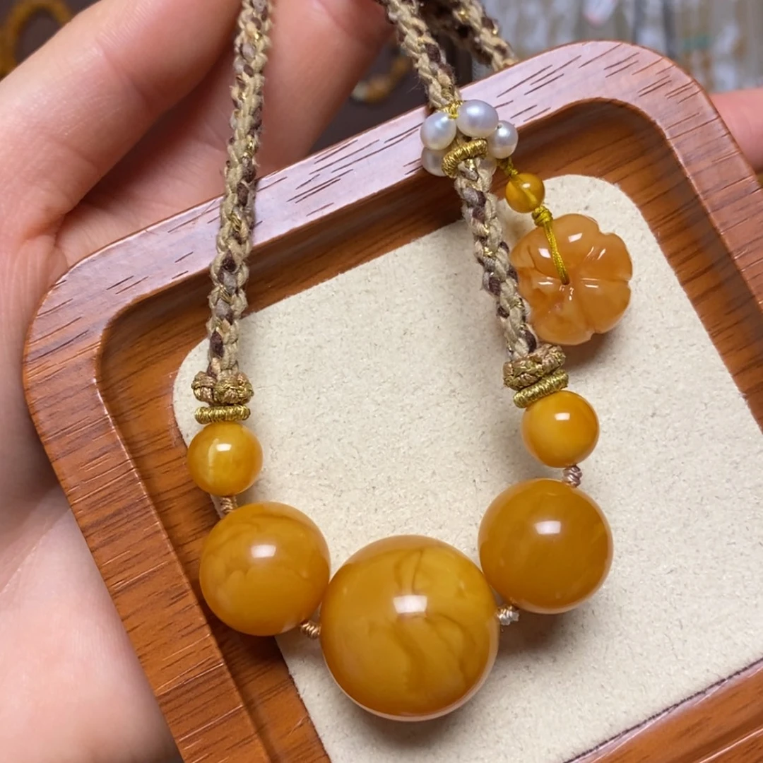 【闪购商品】蜜蜡颈饰未镶嵌项链