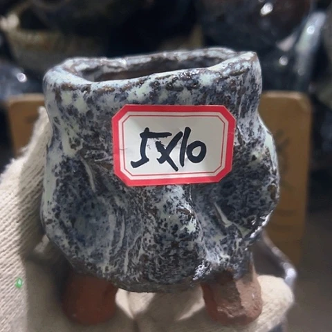 红陶粗陶花盆手工