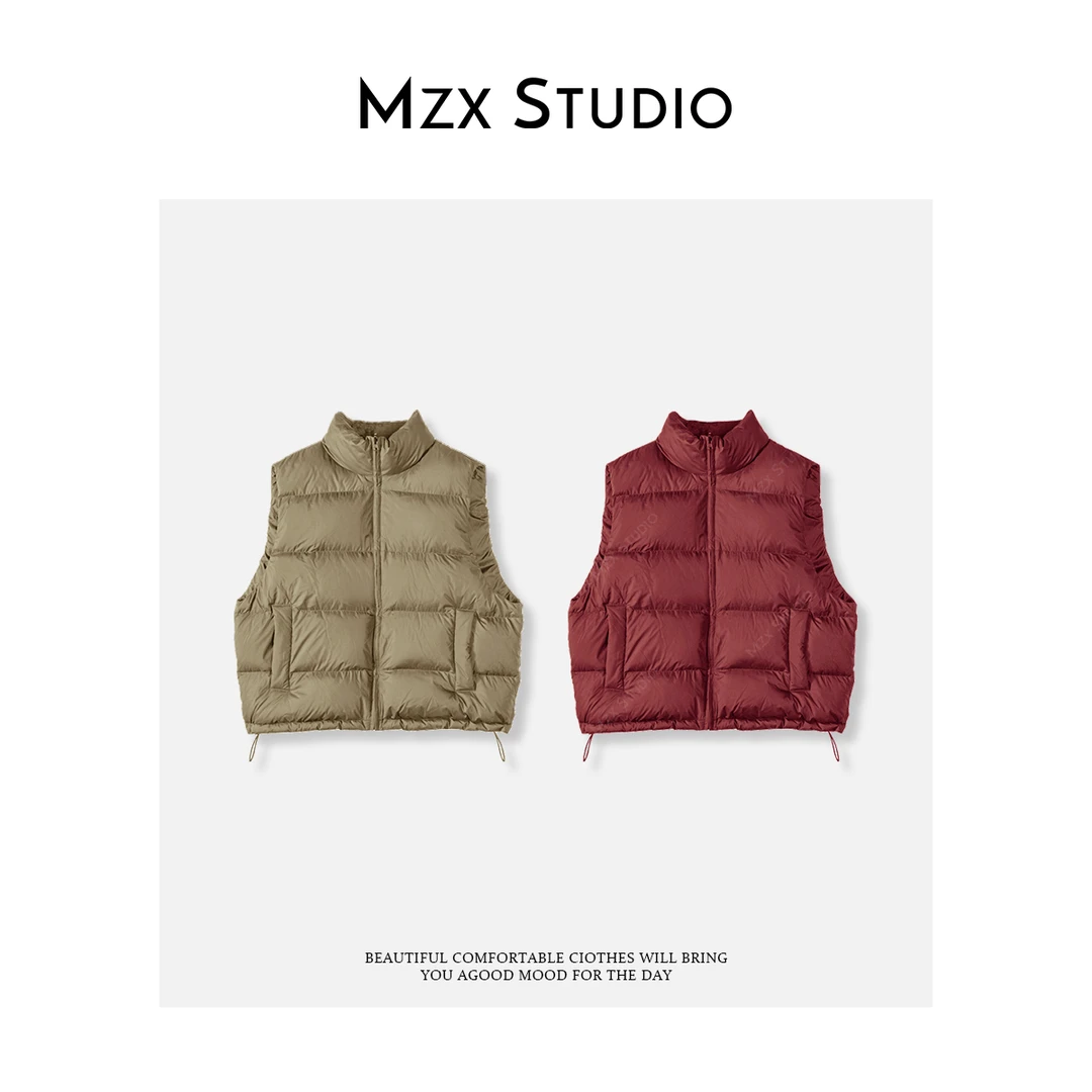 MZX 秋冬季90白鸭绒立领无袖马甲背心 YR6898-Z