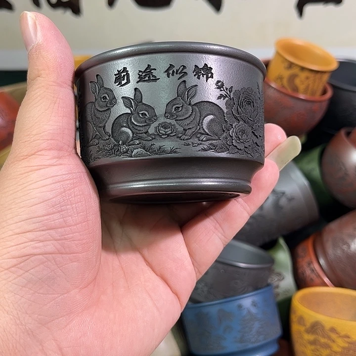 茶杯紫砂全手工紫砂主人杯