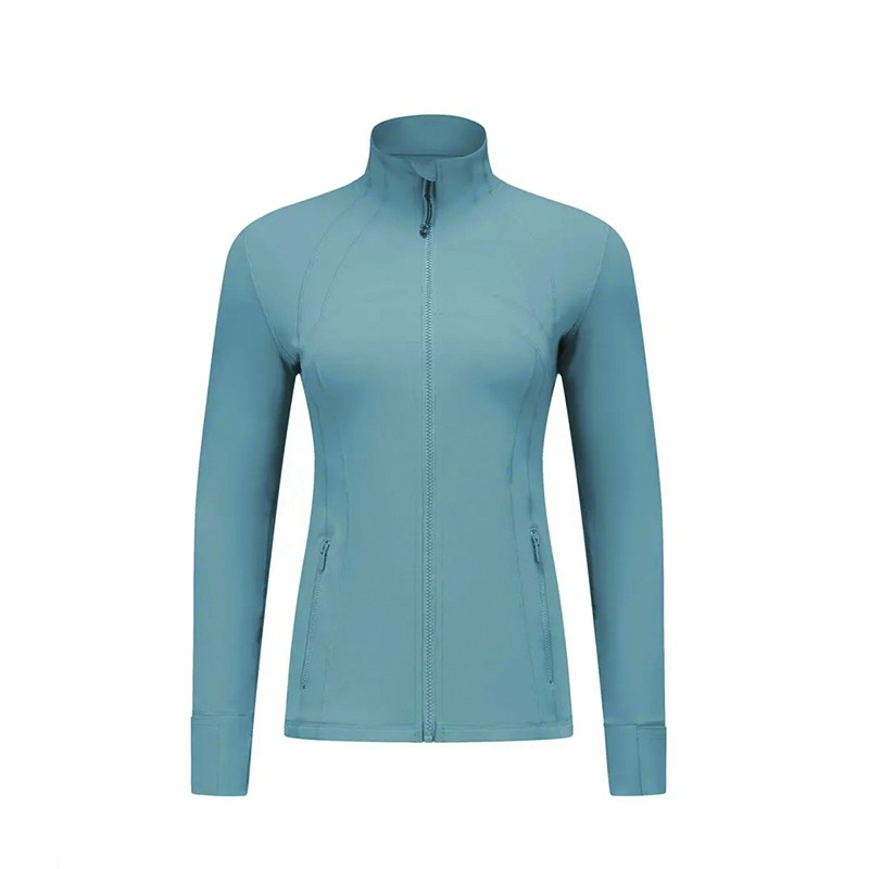 【lulu】define罗纹外套系列nulu料休闲立领修身运动夹克紧身外套