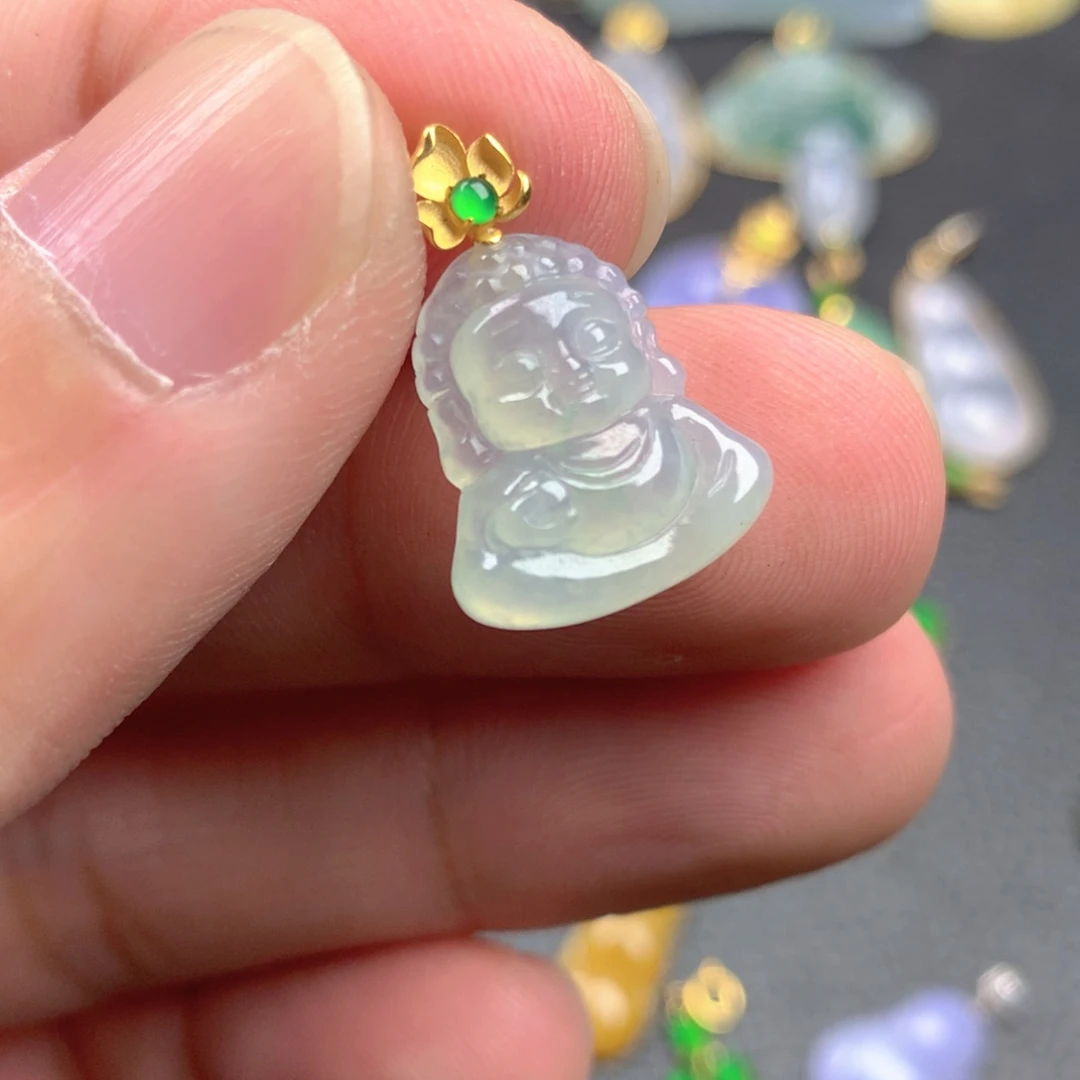 【闪购商品】颈饰18K金镶嵌翡翠翡翠