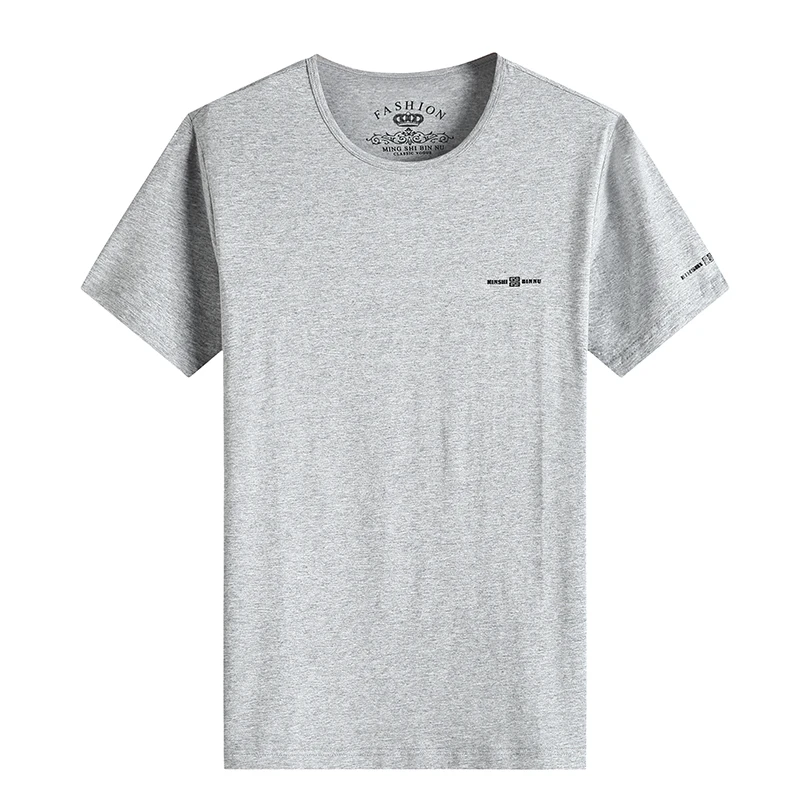 19002男士加肥加大百搭时尚休闲圆领短袖