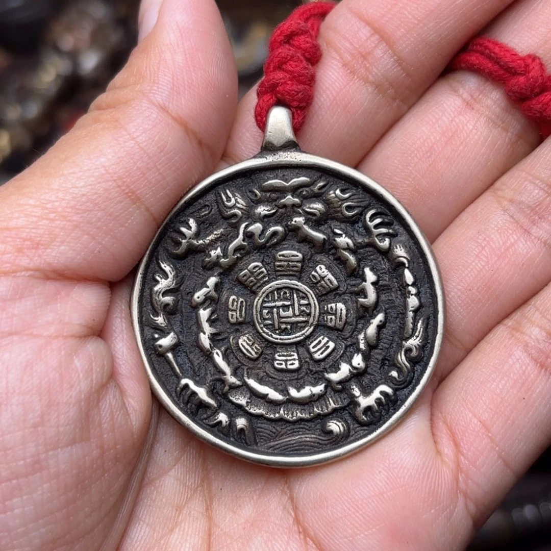 铜星月菩提吊坠项链