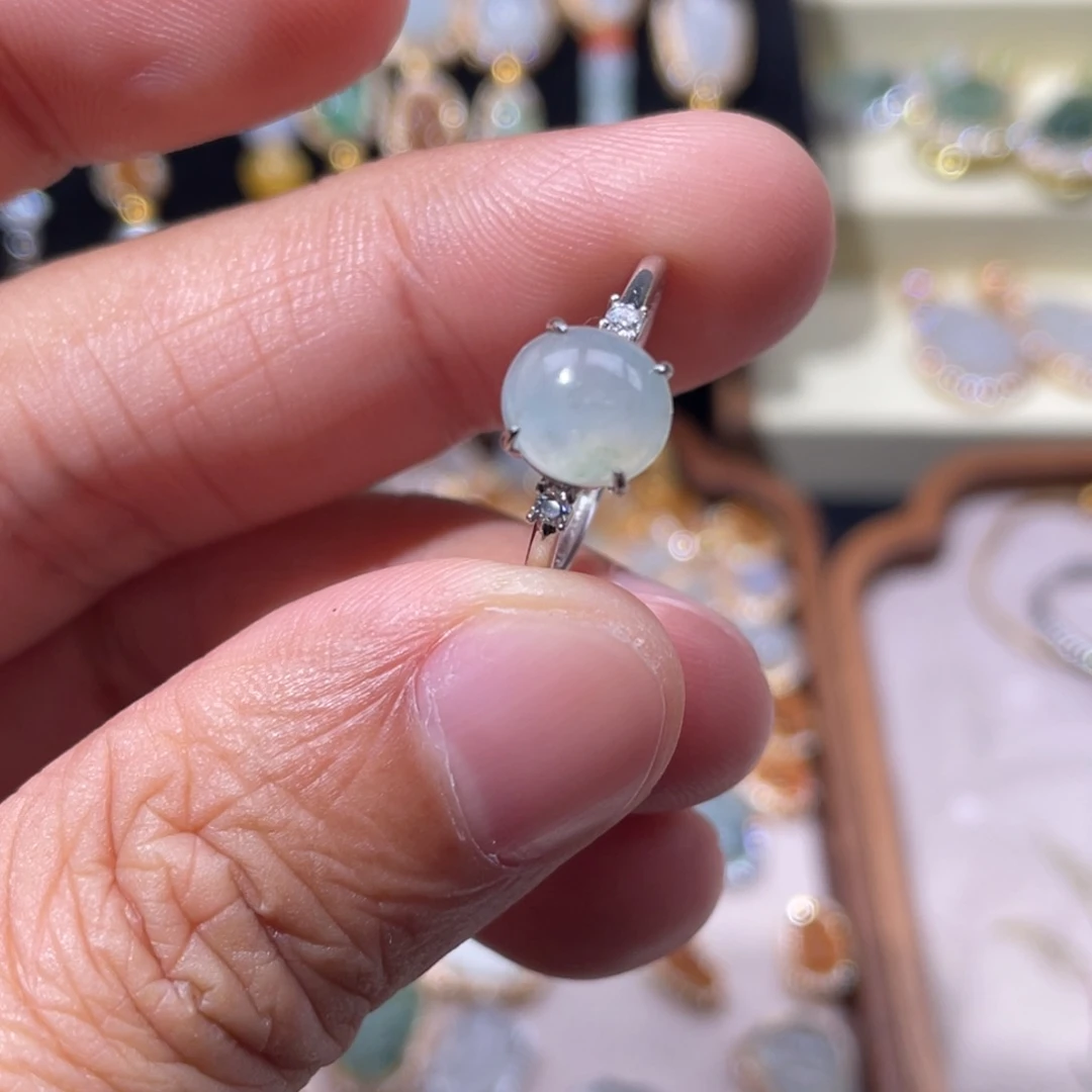 翡翠银S925镶嵌颈饰