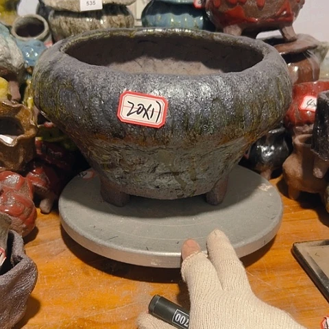 粗陶花盆手工花盆制作就这样了