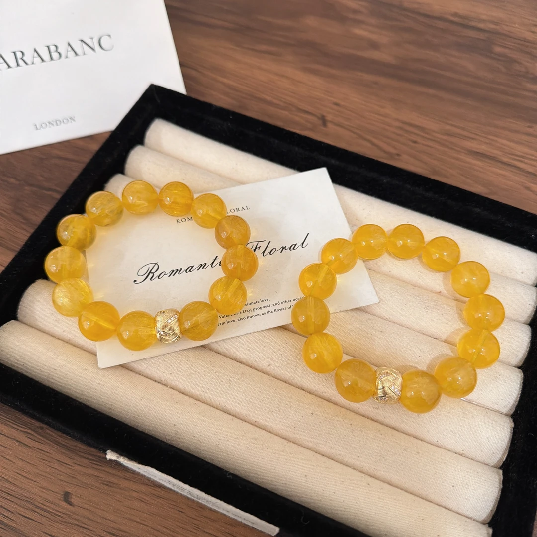 X2803黄莹石14m手链高端轻奢手串多样性发一