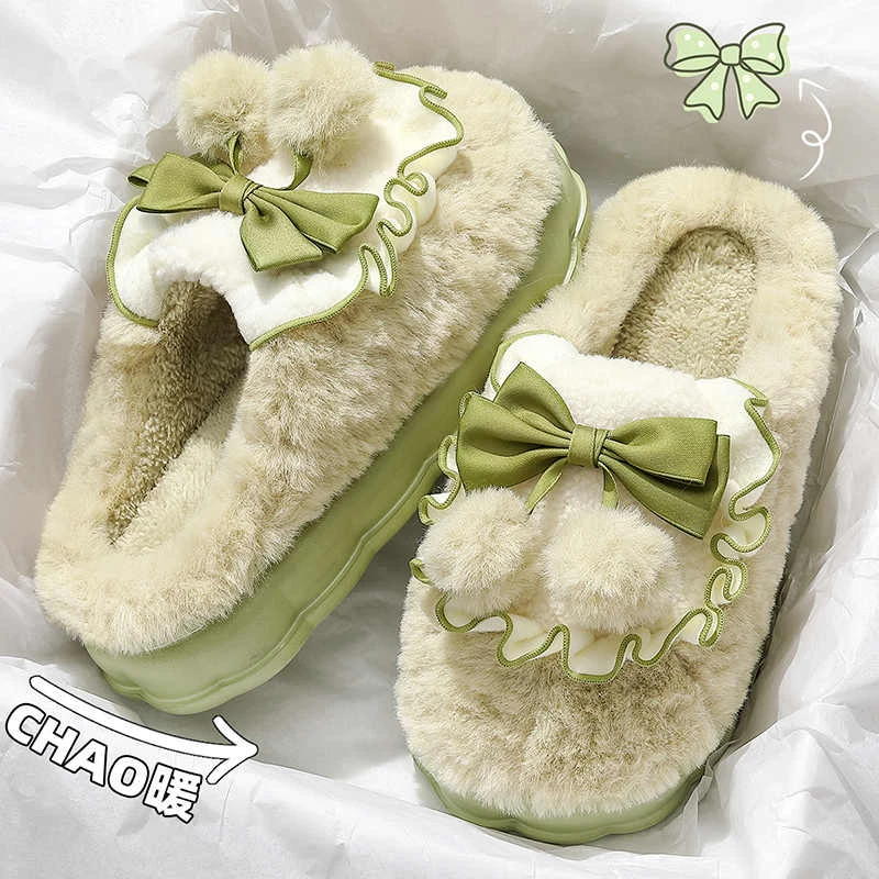 踩屎感棉拖鞋女款秋冬季2024新款家居室内厚底保暖加绒毛毛拖鞋女