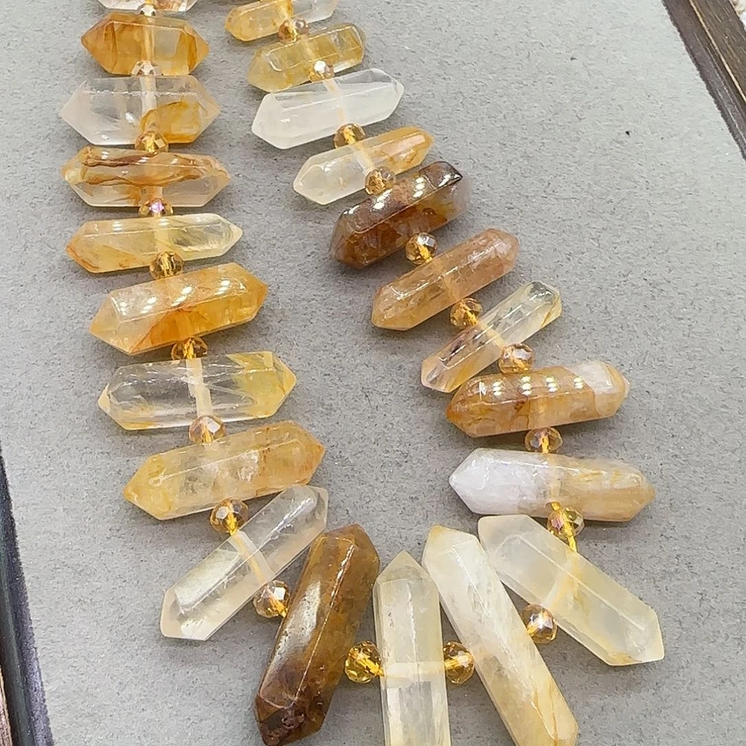 花***儿玛瑙/玉髓合金珠宝半成品黄胶花拍两64发一条