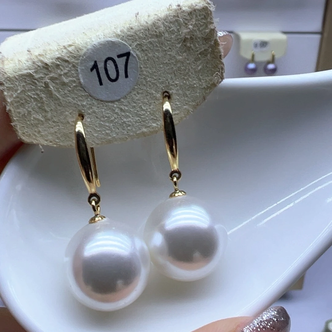 银S925镶嵌淡水珍珠耳饰