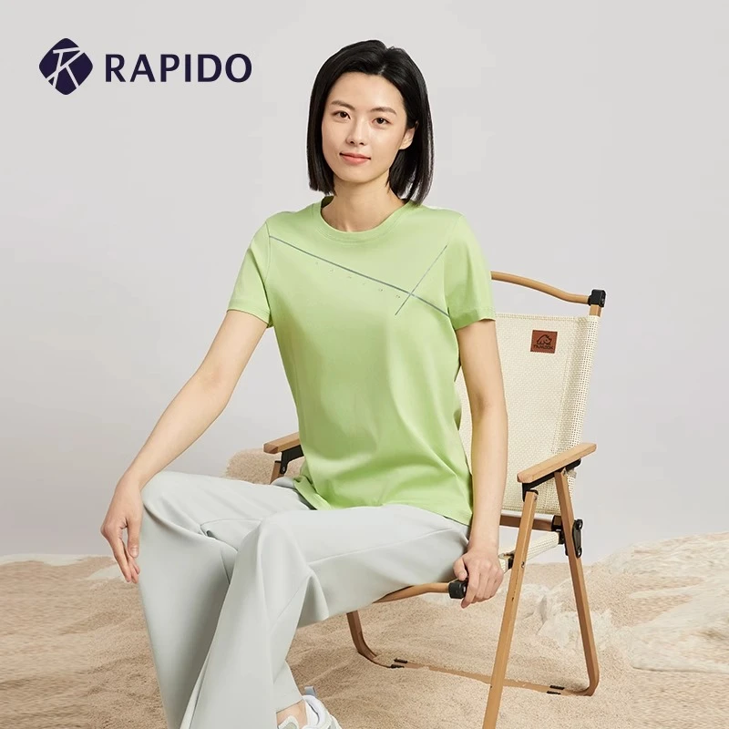 【新品】RAPIDO雳霹道2025年春季女士字母印花圆领短袖T恤CP5142S03