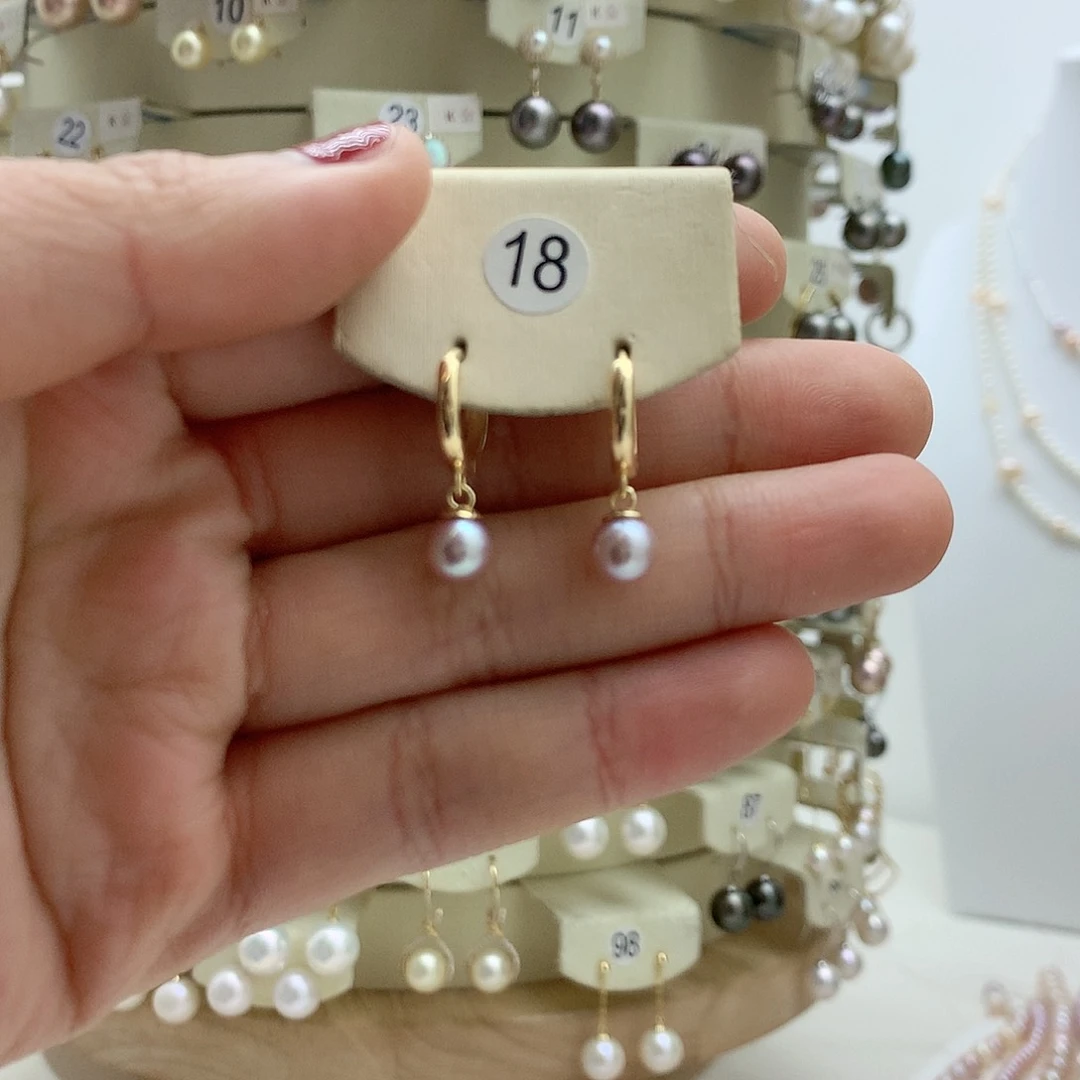 淡水珍珠耳饰未镶嵌6