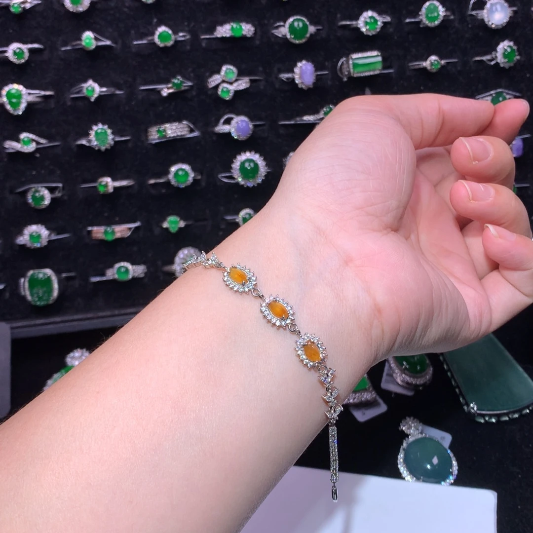 翡翠银S925镶嵌颈饰翡翠