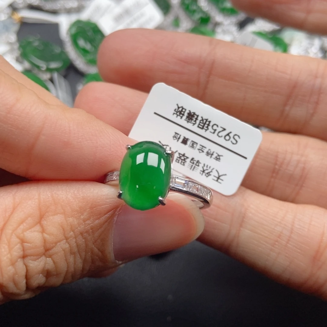 翡翠银S925镶嵌颈饰