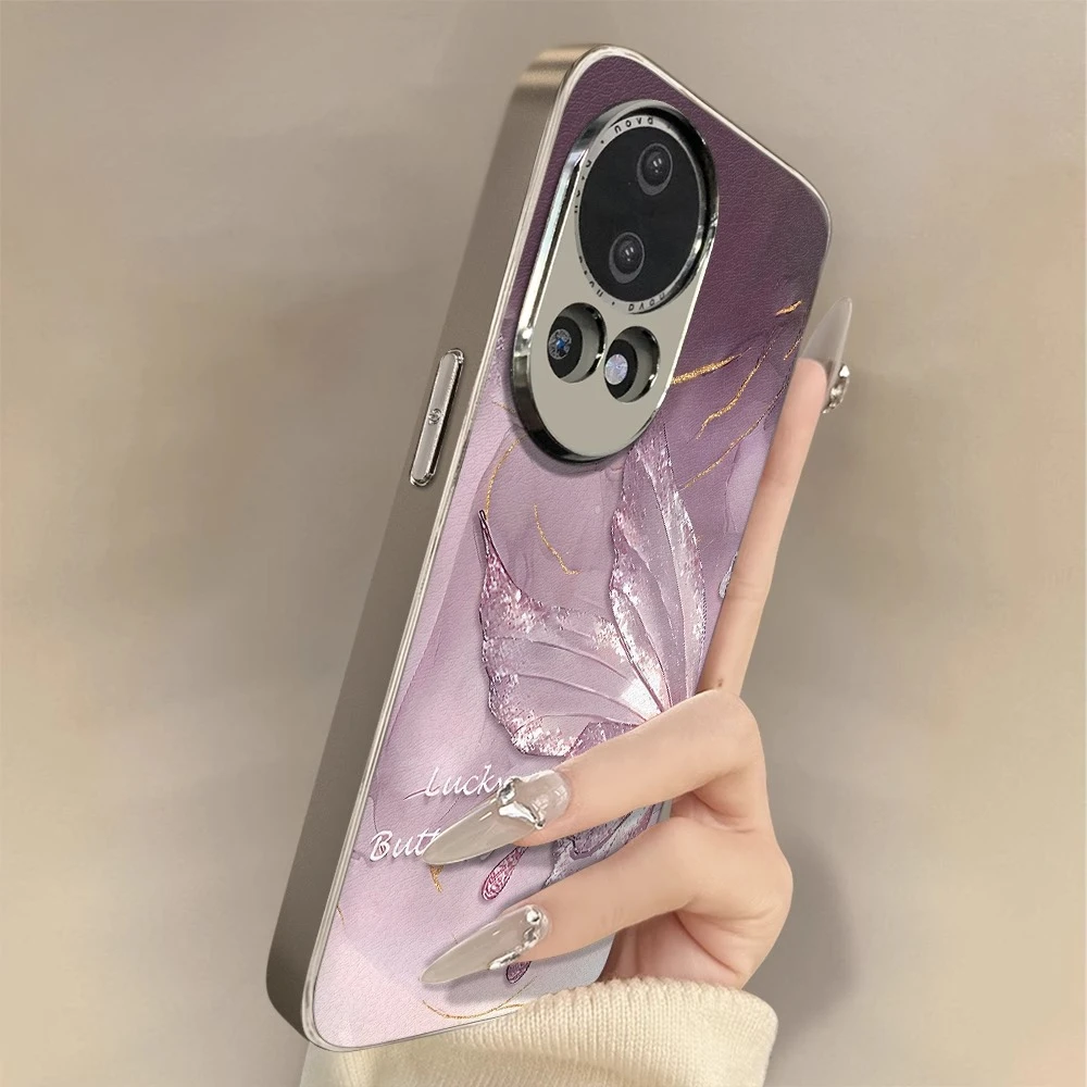 适用华为nova14pro手机壳nova13防摔12ultra小众11紫色蝴蝶小清新