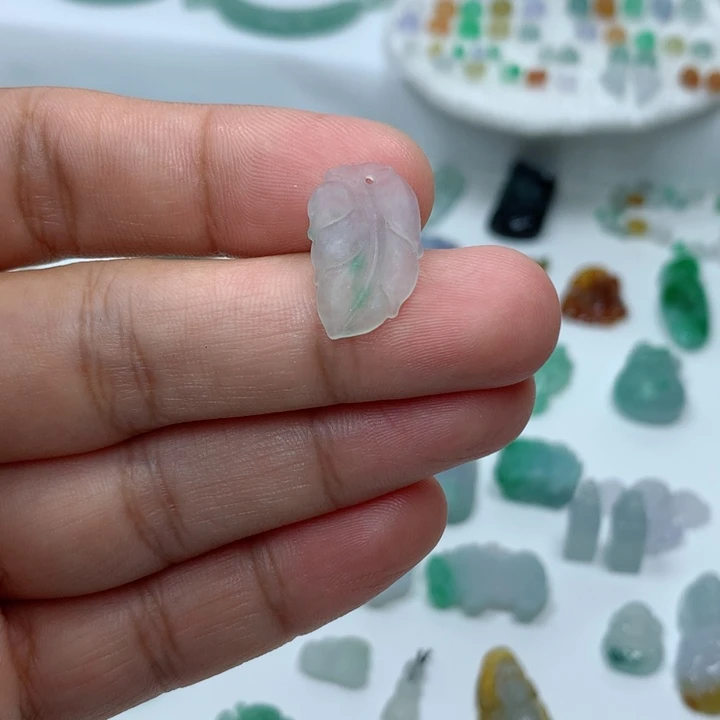 定制翡翠未镶嵌叶子