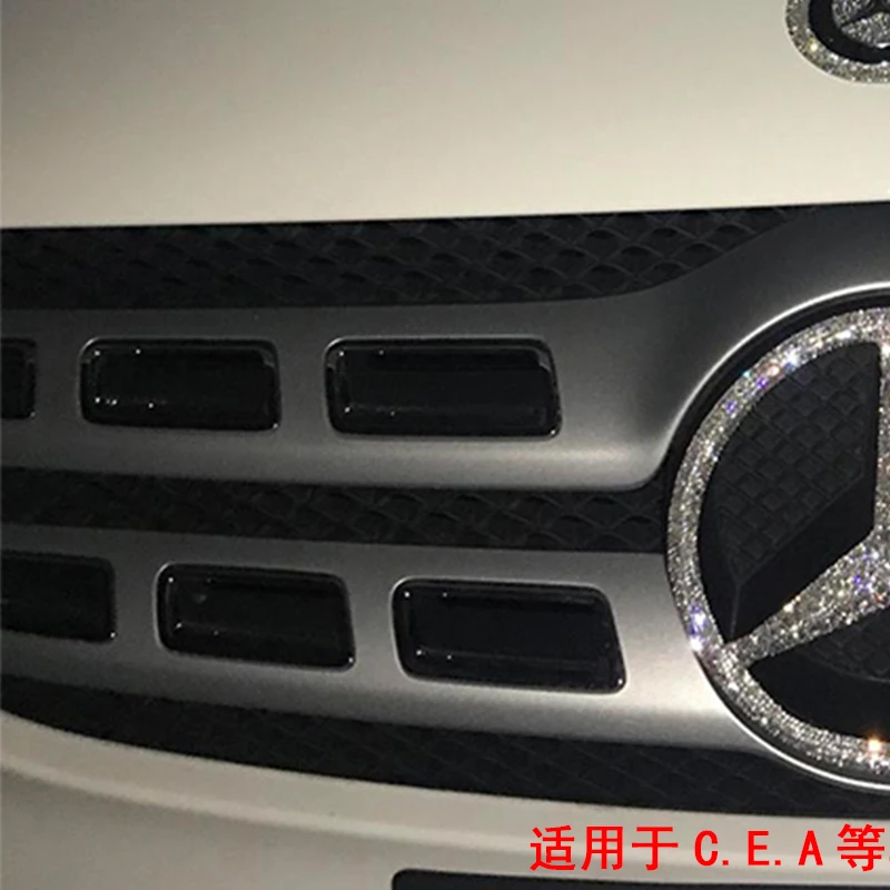 适用于奔驰A级C级E级车标水钻贴GLAGLBGLC镶钻水钻车标贴闪亮钻贴
