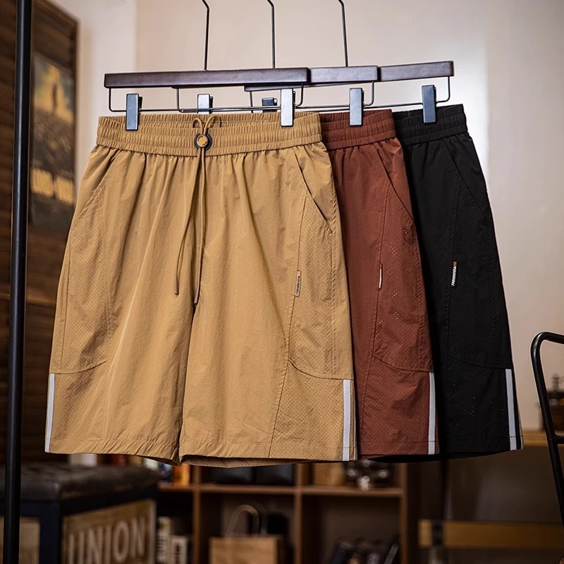 Salodac夏季薄款户外速干休闲短裤男潮牌宽松潮流运动冰丝五分裤