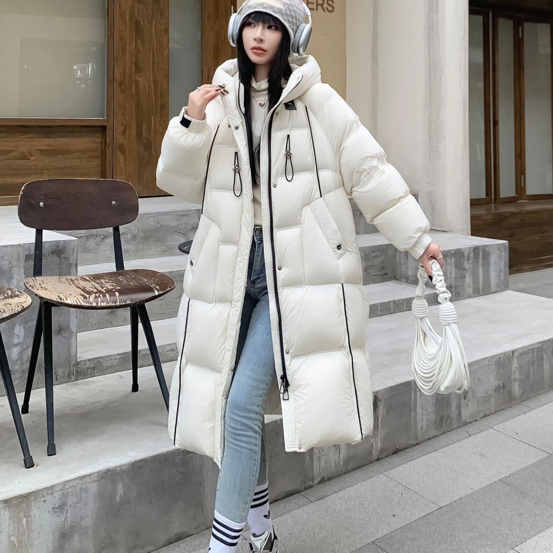 大长款羽绒服加厚连帽保暖连帽35