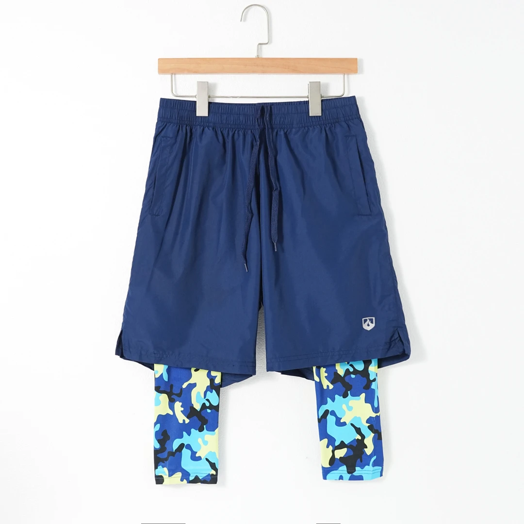 速干运动裤假两件设计高弹透气训练长裤春夏薄款311