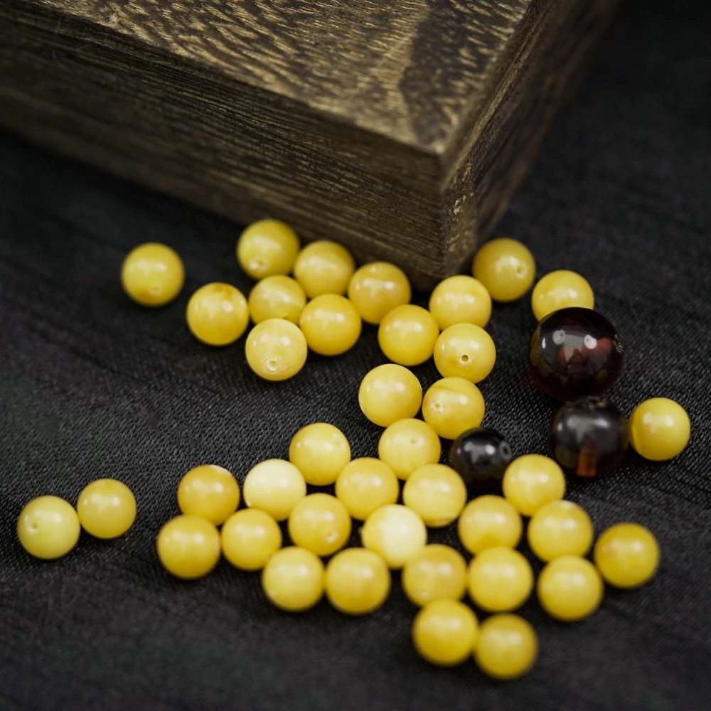 【发6个】6MM+蜜蜡散珠DIY文玩珠宝HP57