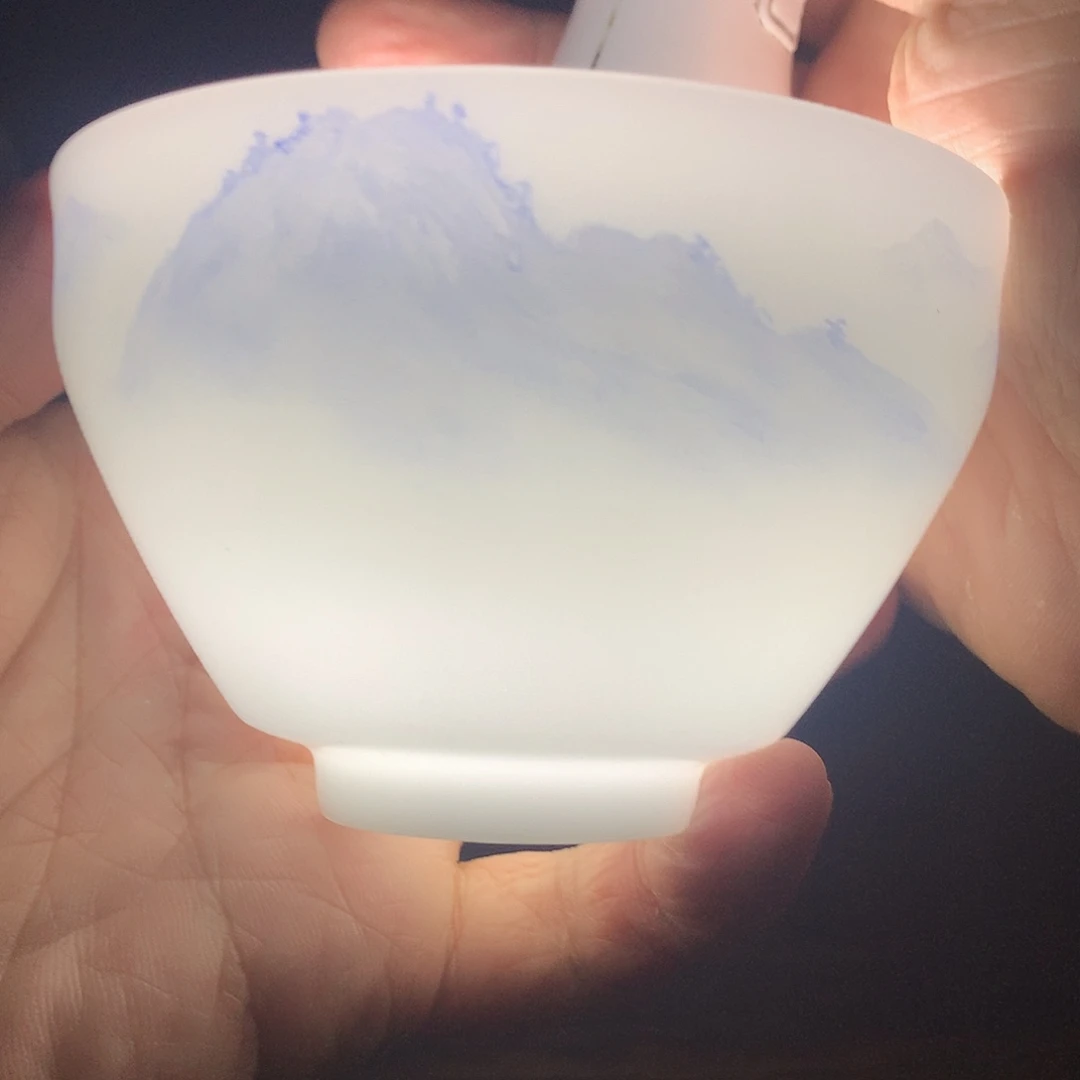 冰种素烧手绘主人杯