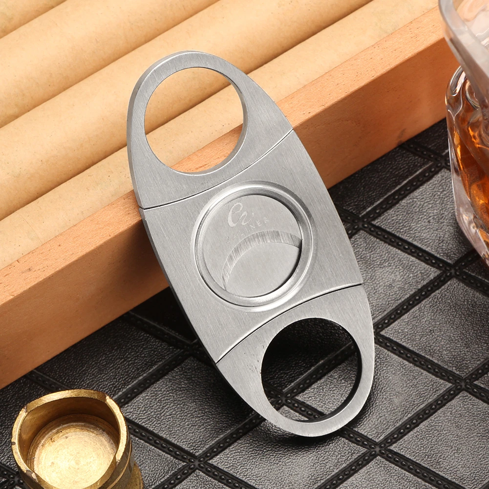 雪茄剪刀大口径锋利刀刃雪茄刀不锈钢打孔器雪茄烟专用工具礼盒装
