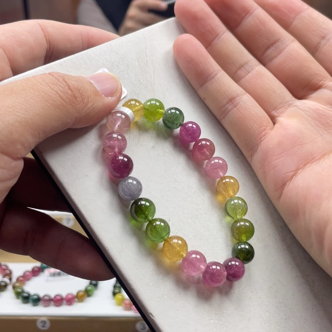 碧玺手串未镶嵌9.5mm.mmmmmmmmmm