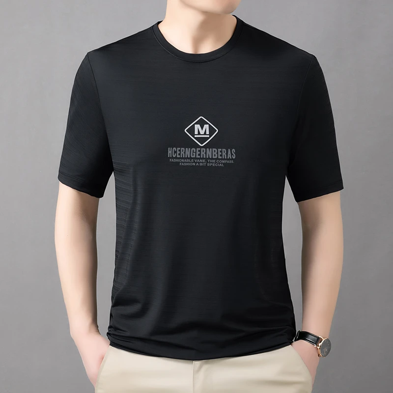 【璐璐专属】保罗冰丝夏季弹力顺滑T恤男士透气休闲速干短袖862109