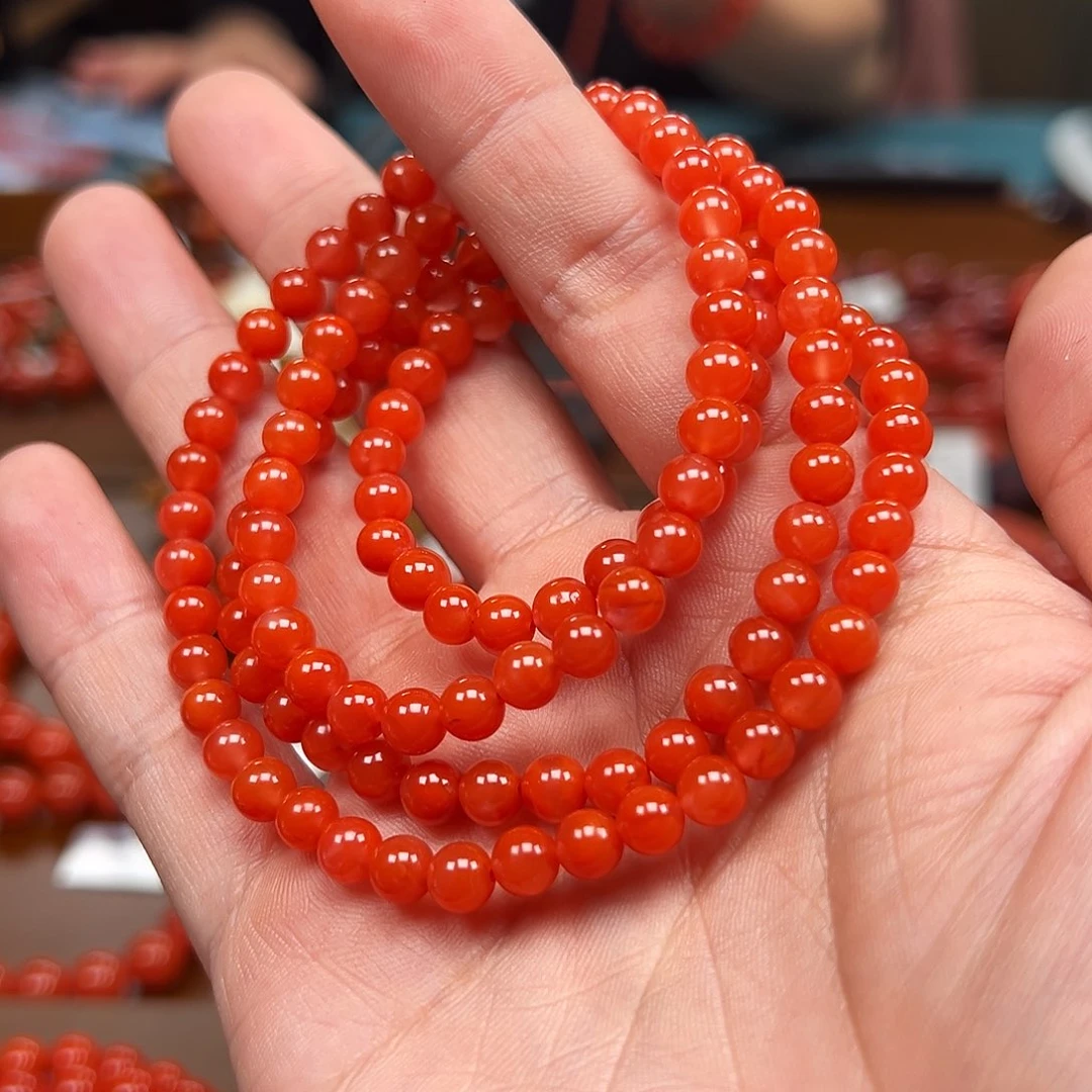 南红玛瑙未镶嵌手链