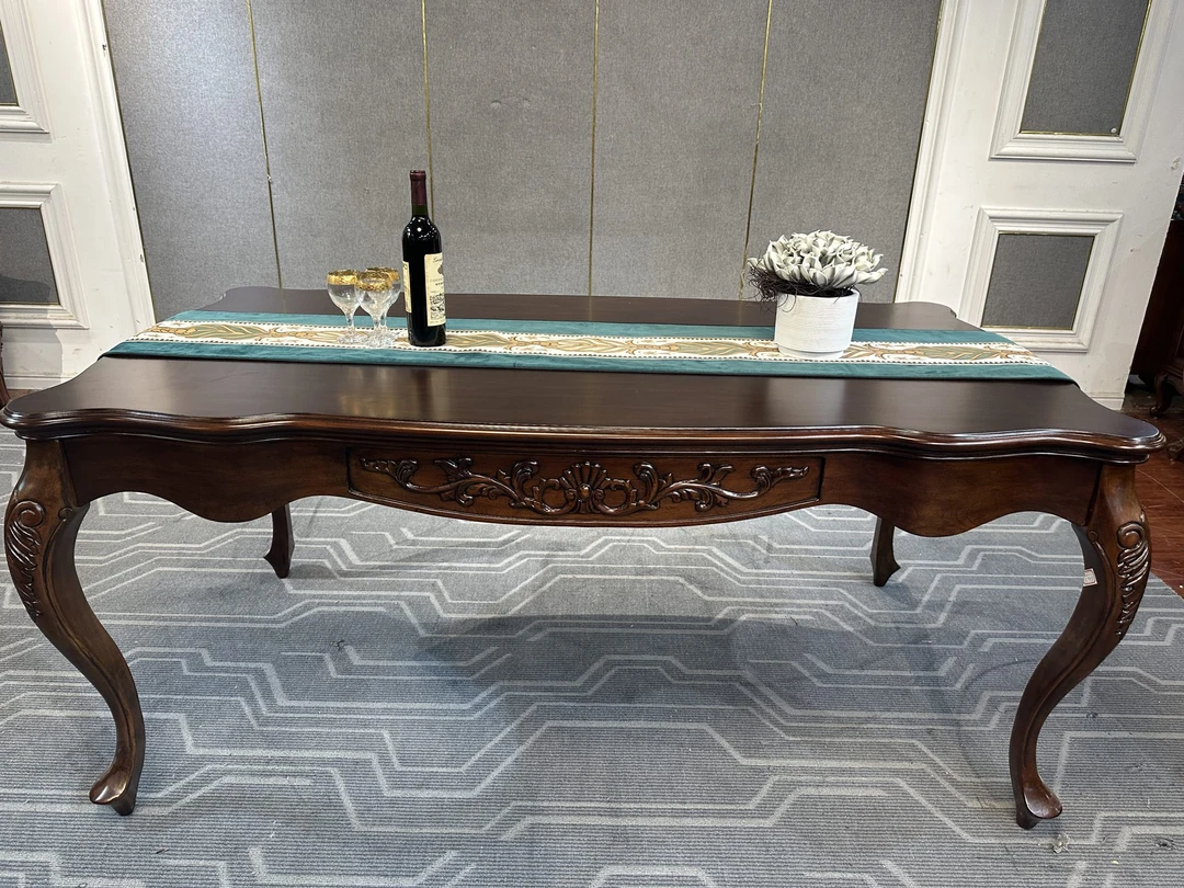 186长餐桌1800*960*810  美式复古简约餐桌餐台