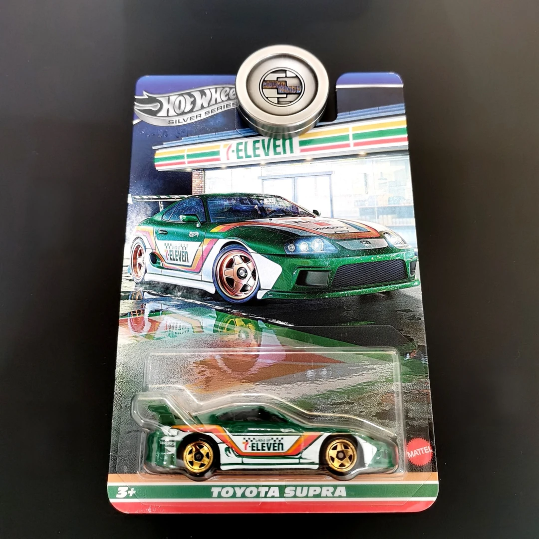 风火轮丰田supra与7-11联名银标711超市联名1比64汽车模型收藏款