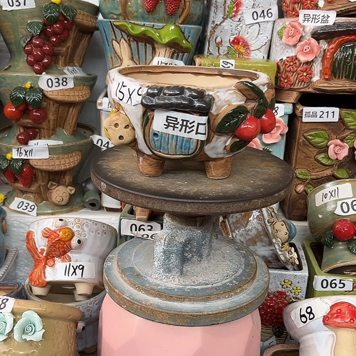紫砂花盆粗陶材质多肉花盆