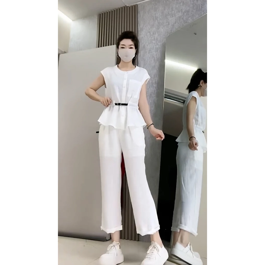 短袖套装气质显瘦轻熟风法式女神范波西米亚风时尚休闲夏季二件套