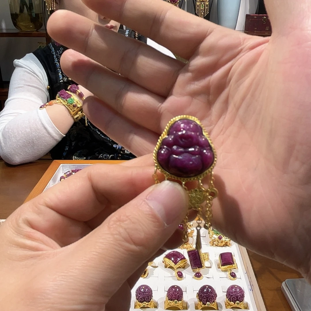 锦纶非金属戒指红宝