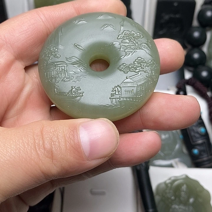 和田玉（青玉）未镶嵌颈饰